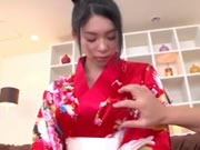 Kimono japonés leche Squirting